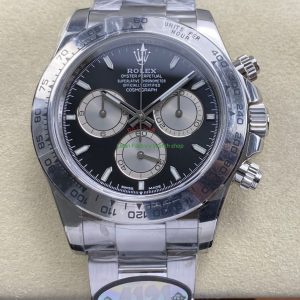 UFO Factory Rolex Daytona 126509 0001 40mm Full White Gold Black Dial 8 Clean Factory Watch
