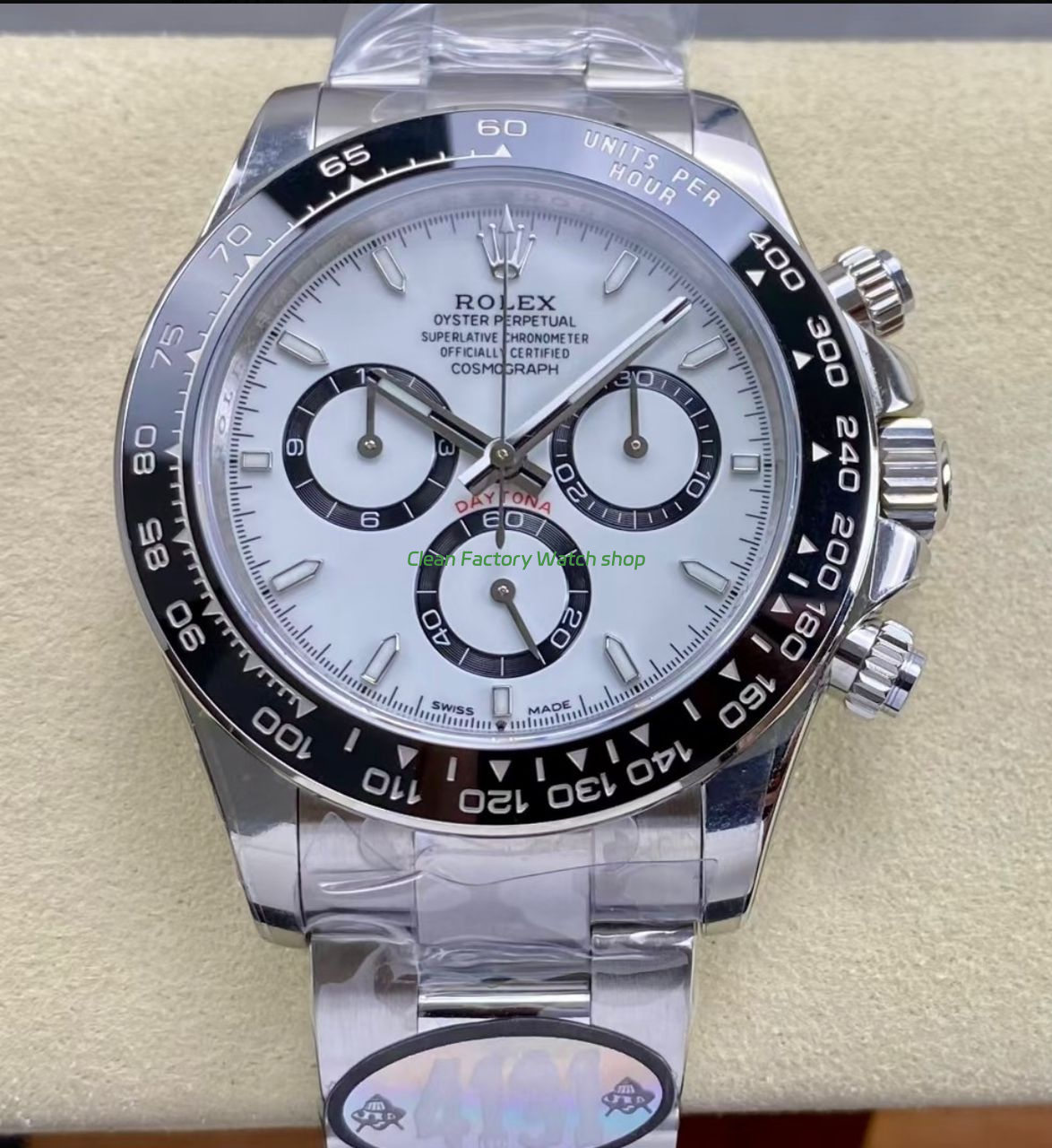 UFO Factory Rolex Daytona Panda 126500LN 0001 40mm Full 904L White Dial 13 Clean Factory Watch