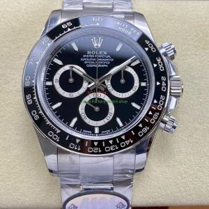 UFO Factory Rolex Daytona panda 126500LN 0002 40mm Full 904L Black Dial 10 Clean Factory Watch