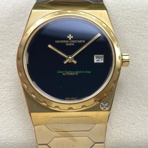 VC Factory Vacheron Constantin Historiques 222 Yellow Gold Black Dial 2 Clean Factory Watch