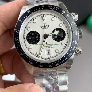 M Factory Tudor Panda Black Bay Chrono 79360N 0002 41mm Jubilee White Dial 11 Clean Factory Watch