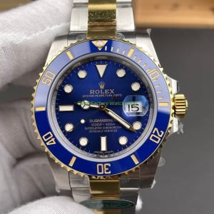 RC Factory Counterweight Rolex Submariner Date 116613LB 40mm Half Gold Blue Dial 2 RC Factory Counterweight Rolex Submariner Date 116613LB 40mm Half Gold Blue Dial 7 Clean Factory Watch