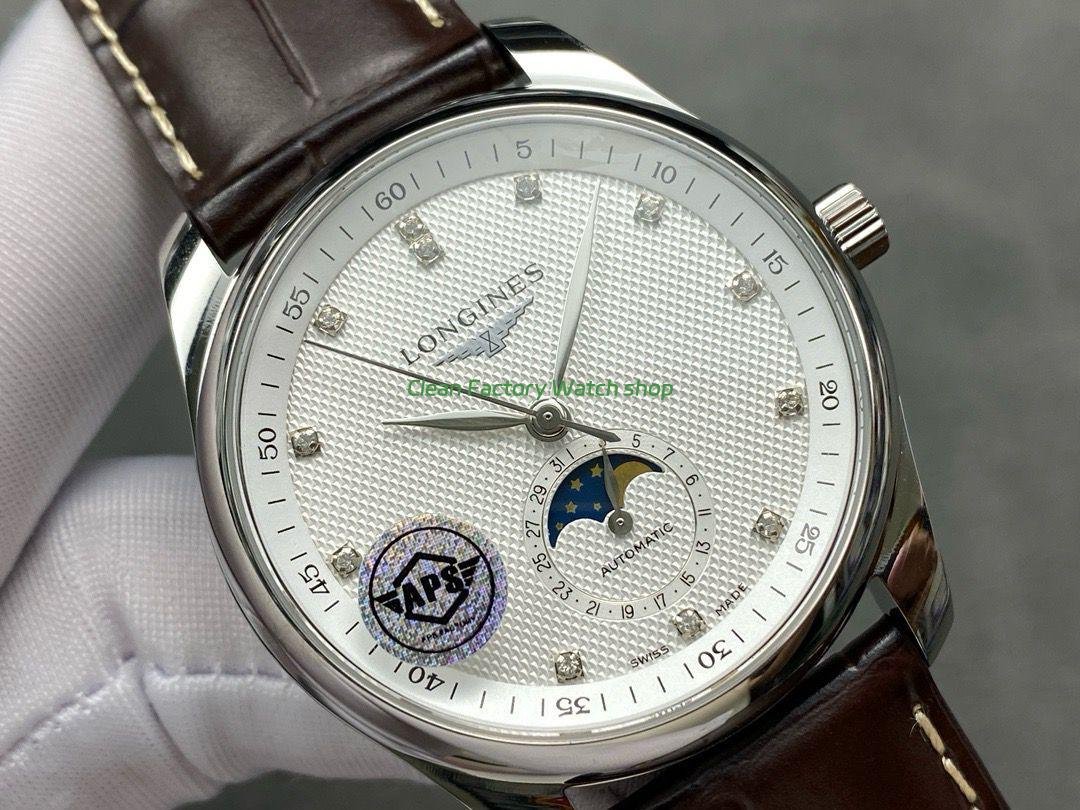APS Factory Longines Master Collection Moonphase L29094773 Diamond Silver Dial (1) APS Factory Longines Master Collection Moonphase L29094773 Diamond Silver Dial (1)