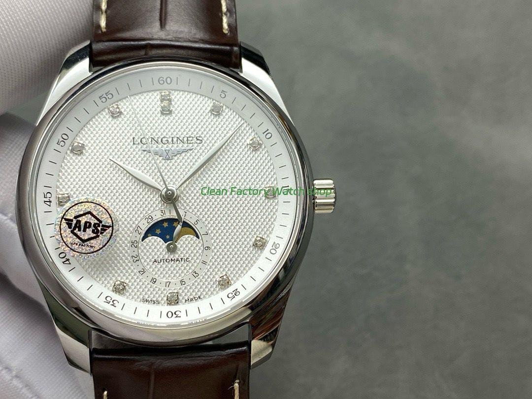 APS Factory Longines Master Collection Moonphase L29094773 Diamond Silver Dial 1 APS Factory Longines Master Collection Moonphase L29094773 Diamond Silver Dial 6 Clean Factory Watch
