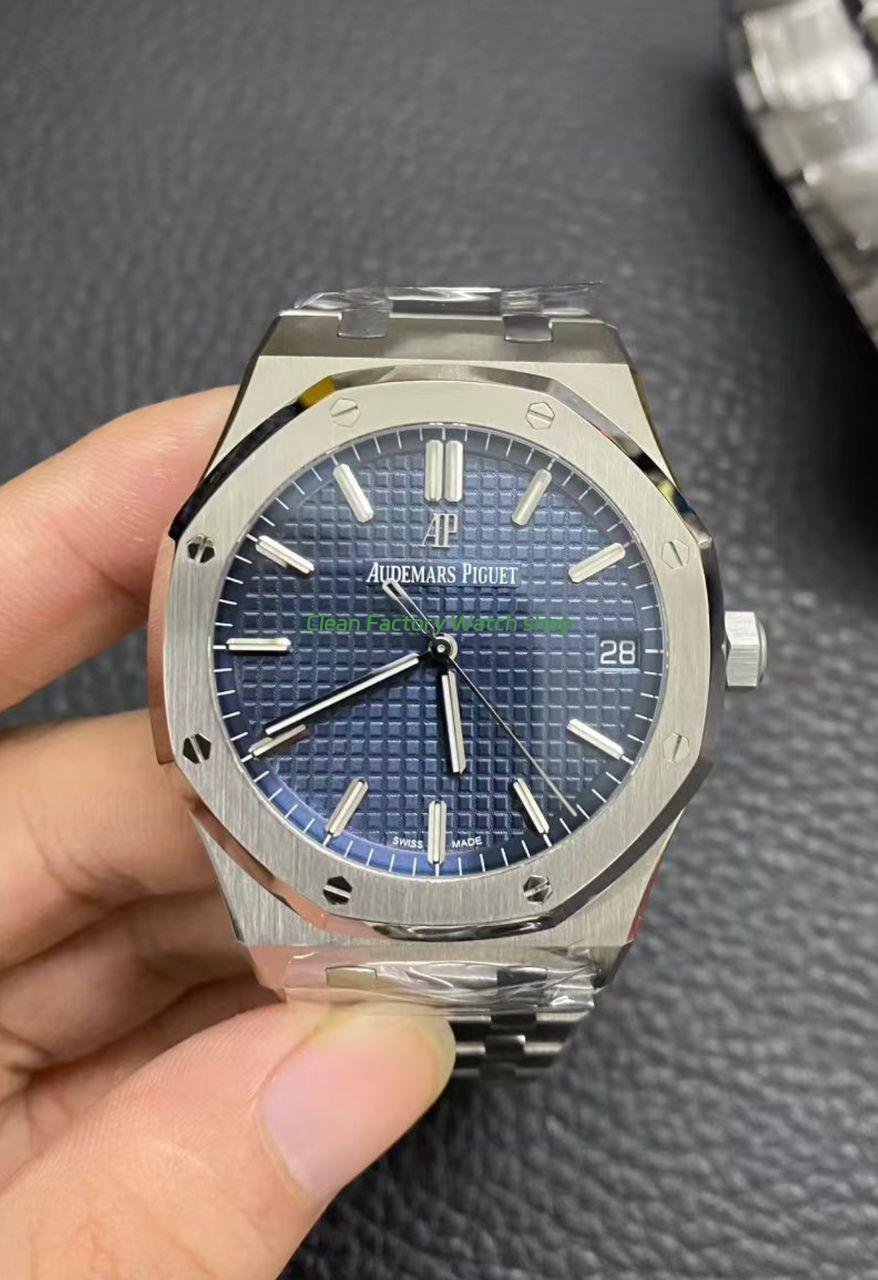 VS Factory Audemars Piguet Royal Oak Selfwinding 41mm 15500ST.OO .1220ST.01 Blue Dial 32 Clean Factory Watch