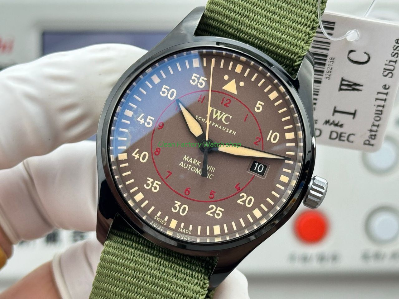 AOF Factory IWC Pilot Mark XVIII Miramar IW324702 41mm Ceramic Textile Strap Grey Dial (3) AOF Factory IWC Pilot Mark XVIII Miramar IW324702 41mm Ceramic Textile Strap Grey Dial (3)