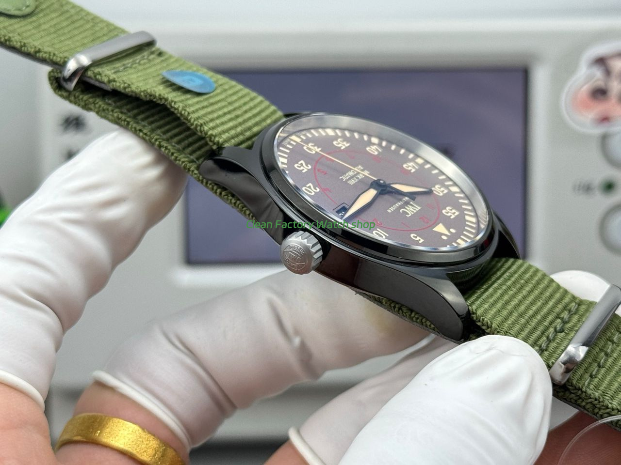 AOF Factory IWC Pilot Mark XVIII Miramar IW324702 41mm Ceramic Textile Strap Grey Dial (5) AOF Factory IWC Pilot Mark XVIII Miramar IW324702 41mm Ceramic Textile Strap Grey Dial (5)
