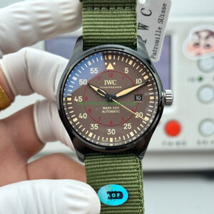 AOF Factory IWC Pilot Mark XVIII Miramar IW324702 41mm Ceramic Textile Strap Grey Dial 7 Clean Factory Watch