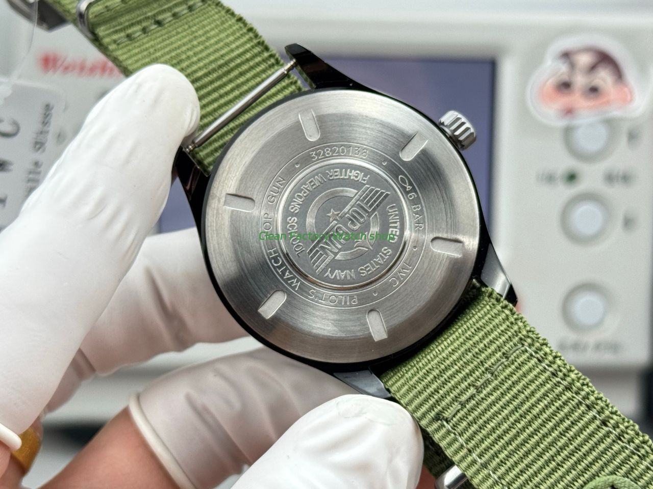AOF Factory IWC Pilot Mark XVIII Miramar IW324702 41mm Ceramic Textile Strap Grey Dial (9) AOF Factory IWC Pilot Mark XVIII Miramar IW324702 41mm Ceramic Textile Strap Grey Dial (9)