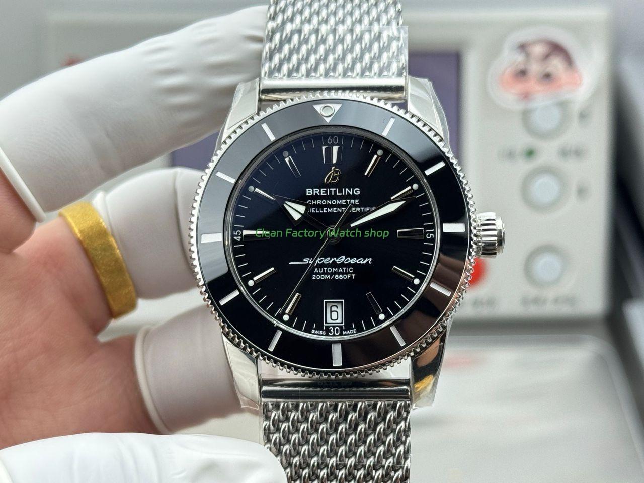 GF Factory Breitling Superocean Heritage B20 AB2010121B1A1 42mm Steel Black Dial 1 GF Factory Breitling Superocean Heritage B20 AB2010121B1A1 42mm Steel Black Dial 9 Clean Factory Watch