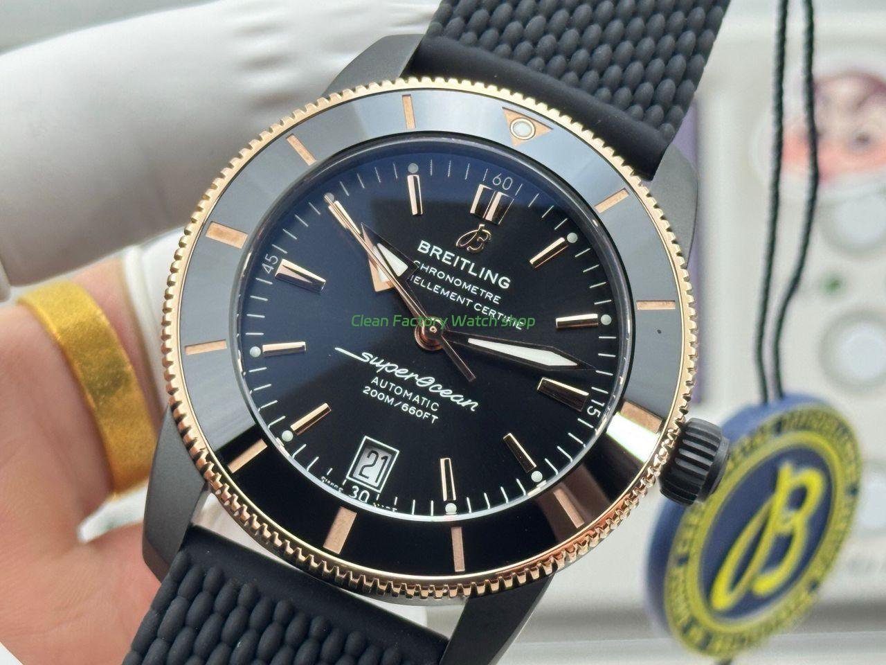 GF Factory Breitling Superocean Heritage B20 UB2010121B1S1 42mm Steel Rubber Strap Black Dial (5) GF Factory Breitling Superocean Heritage B20 UB2010121B1S1 42mm Steel Rubber Strap Black Dial (5)
