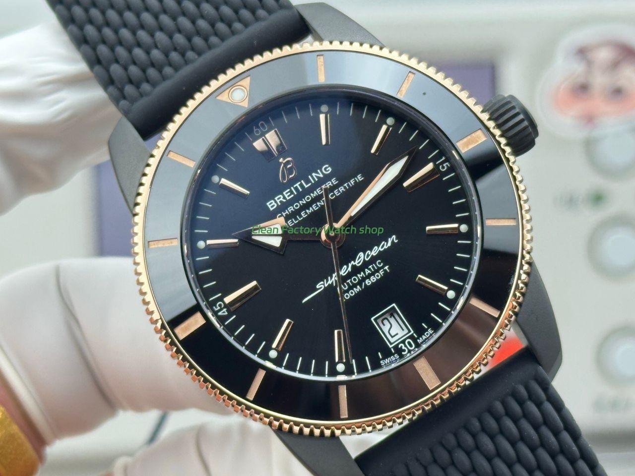 GF Factory Breitling Superocean Heritage B20 UB2010121B1S1 42mm Steel Rubber Strap Black Dial (9) GF Factory Breitling Superocean Heritage B20 UB2010121B1S1 42mm Steel Rubber Strap Black Dial (9)