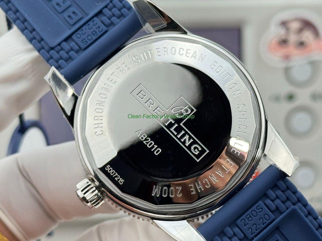 GF Factory Breitling Superocean Heritage ll AB2010 42mm Steel Rubber Strap Blue Dial (2) GF Factory Breitling Superocean Heritage ll AB2010 42mm Steel Rubber Strap Blue Dial (2)