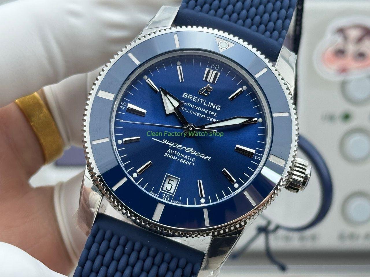 GF Factory Breitling Superocean Heritage ll AB2010 42mm Steel Rubber Strap Blue Dial (5) GF Factory Breitling Superocean Heritage ll AB2010 42mm Steel Rubber Strap Blue Dial (5)