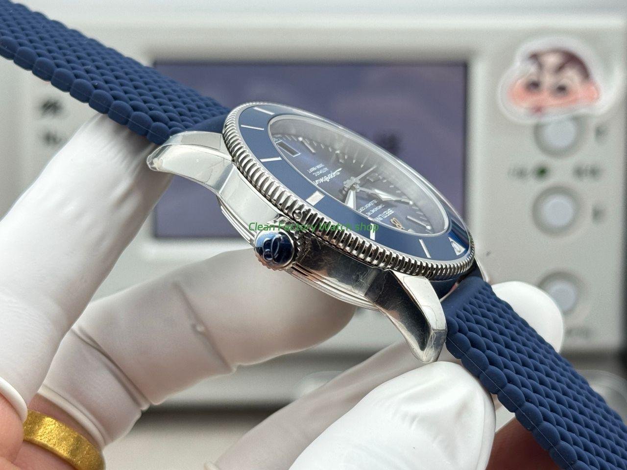 GF Factory Breitling Superocean Heritage ll AB2010 42mm Steel Rubber Strap Blue Dial (6) GF Factory Breitling Superocean Heritage ll AB2010 42mm Steel Rubber Strap Blue Dial (6)