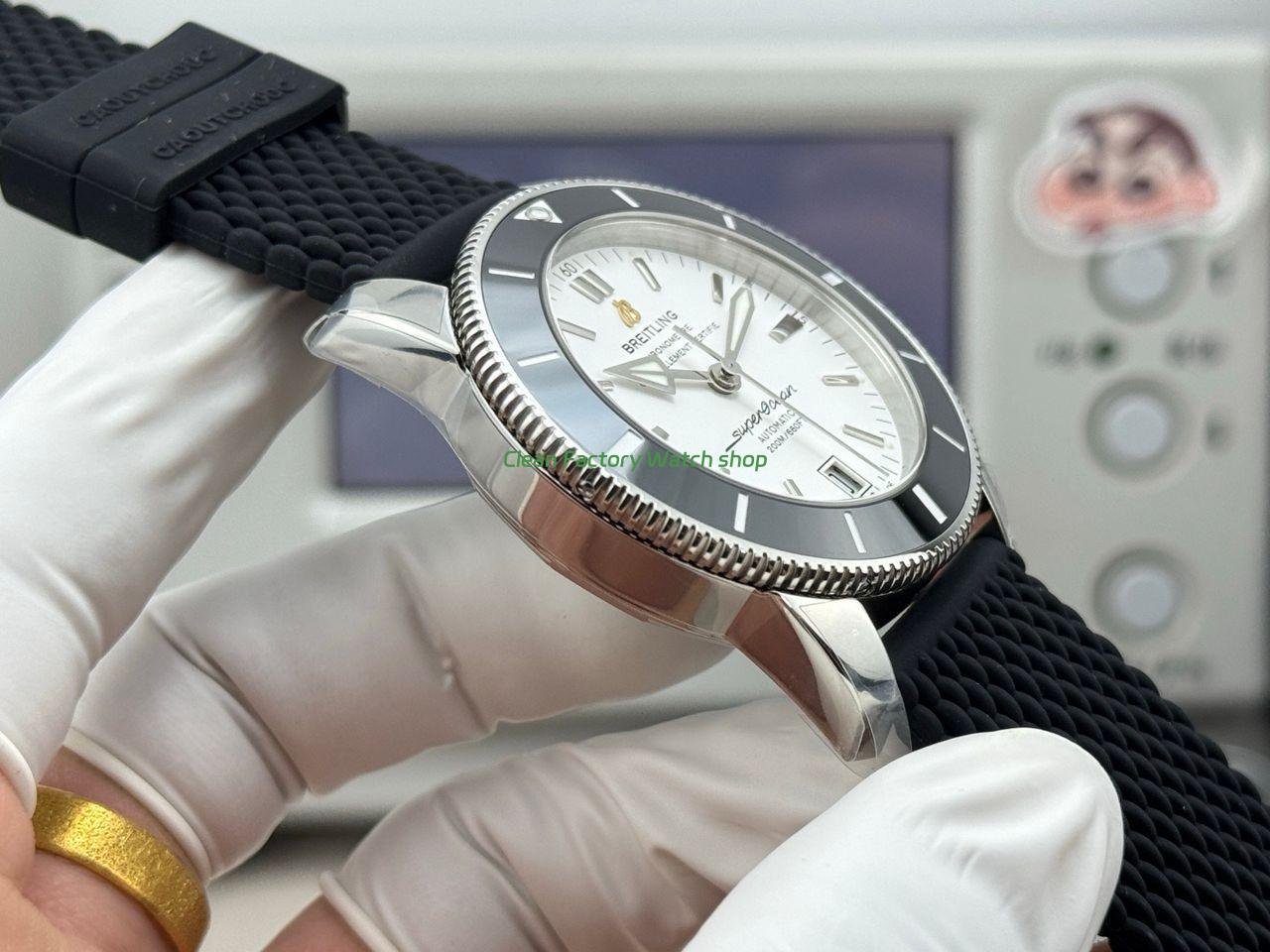 GF Factory Breitling Superocean Heritage ll AB201012.G827154A 42mm Steel Rubber Strap White Dial (2) GF Factory Breitling Superocean Heritage ll AB201012.G827154A 42mm Steel Rubber Strap White Dial (2)
