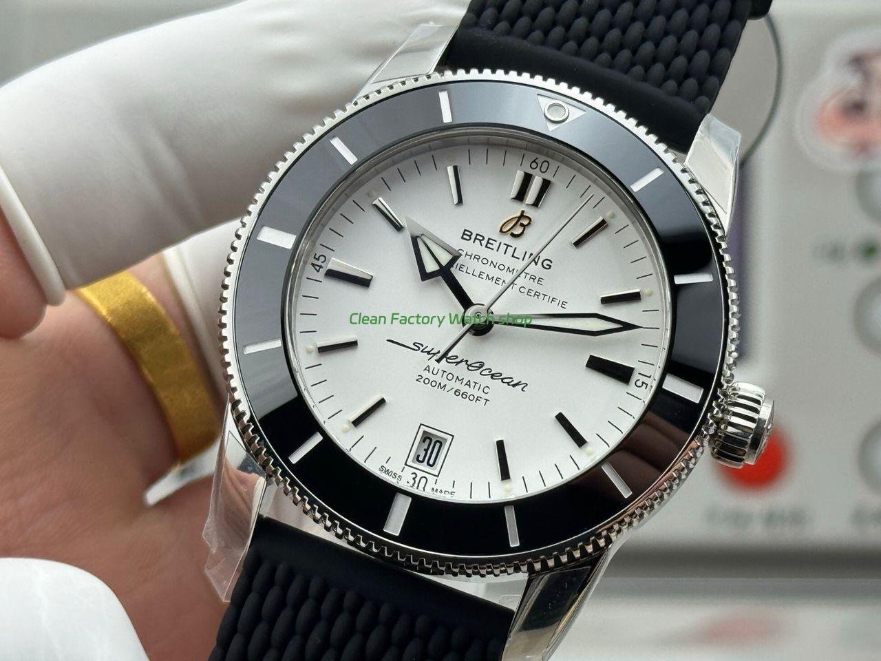 GF Factory Breitling Superocean Heritage ll AB201012.G827154A 42mm Steel Rubber Strap White Dial (3) GF Factory Breitling Superocean Heritage ll AB201012.G827154A 42mm Steel Rubber Strap White Dial (3)
