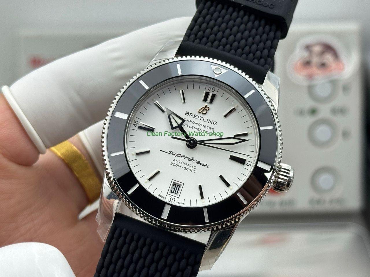 GF Factory Breitling Superocean Heritage ll AB201012.G827154A 42mm Steel Rubber Strap White Dial (5) GF Factory Breitling Superocean Heritage ll AB201012.G827154A 42mm Steel Rubber Strap White Dial (5)