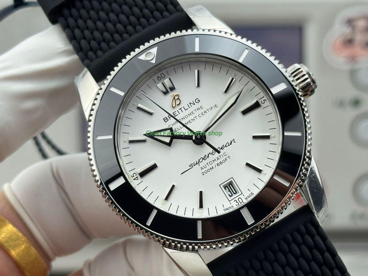 GF Factory Breitling Superocean Heritage ll AB201012.G827154A 42mm Steel Rubber Strap White Dial (8) GF Factory Breitling Superocean Heritage ll AB201012.G827154A 42mm Steel Rubber Strap White Dial (8)