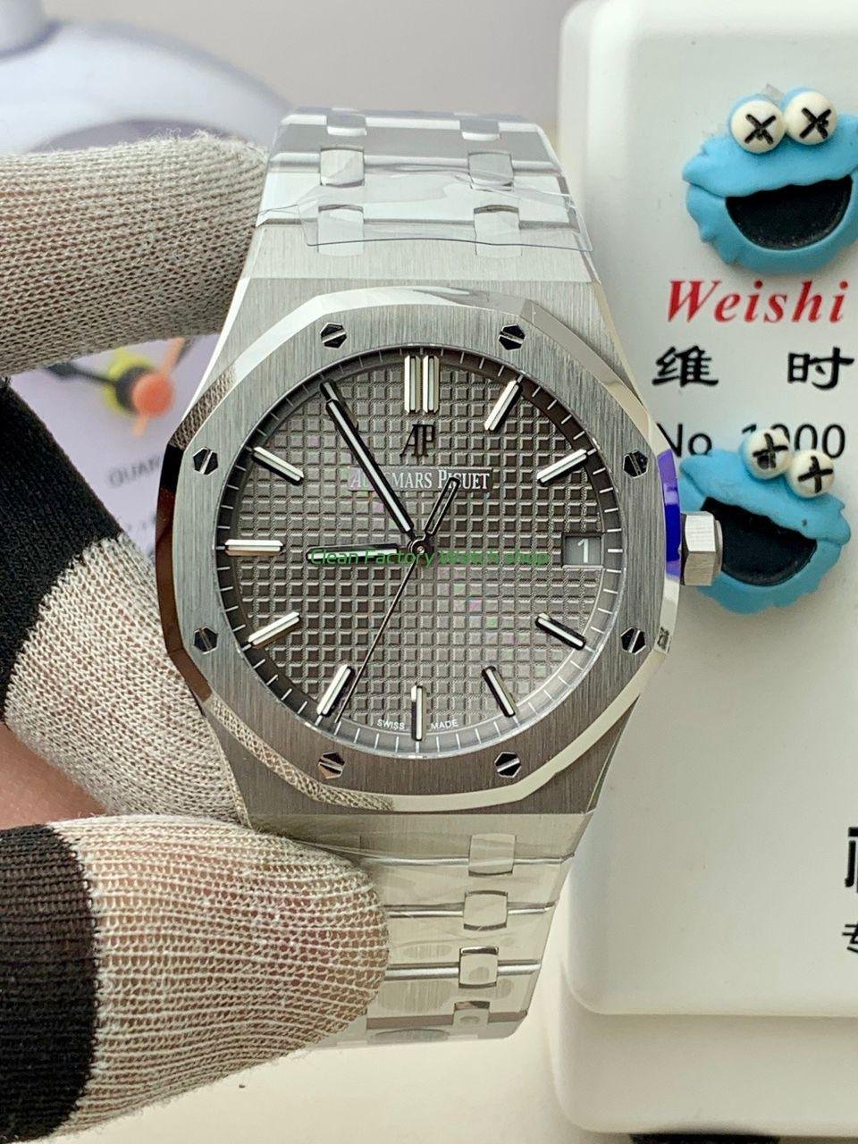 VS Factory Audemars Piguet Royal Oak Selfwinding 41mm 15500ST.OO .1220ST.02 Grey Dial 5 Clean Factory Watch
