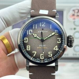 Zenith Pilot Type 20 Extra Special11.2430.67921.C801 45mm Steel Leather Strap Grey Dial 8 Clean Factory Watch