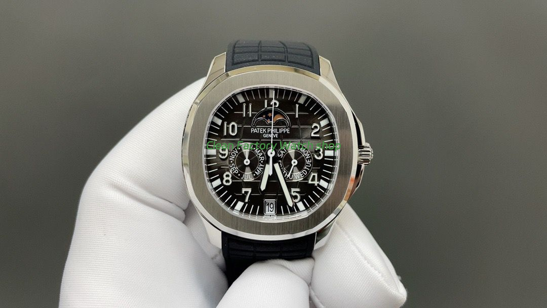 3K Factory Patek Philippe Aquanaut 5261 40mm Steel Black Rubber Strap Black Dial 4 Clean Factory Watch