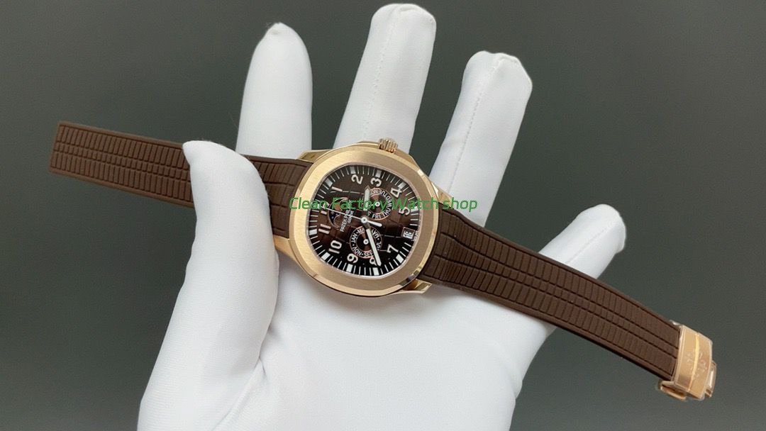3K Factory Patek Philippe Aquanaut 5261R 40mm Rose Gold Brown Rubber Strap Brown Dial (5) 3K Factory Patek Philippe Aquanaut 5261R 40mm Rose Gold Brown Rubber Strap Brown Dial (5)