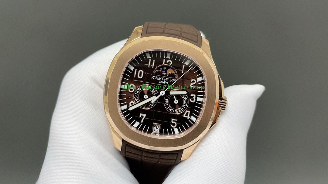 3K Factory Patek Philippe Aquanaut 5261R 40mm Rose Gold Brown Rubber Strap Brown Dial (6) 3K Factory Patek Philippe Aquanaut 5261R 40mm Rose Gold Brown Rubber Strap Brown Dial (6)