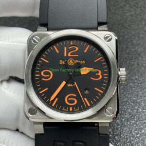 BRF Factory Bell Ross BR 03 42mm Steel Rubber Strap Black Dial 4 Clean Factory Watch