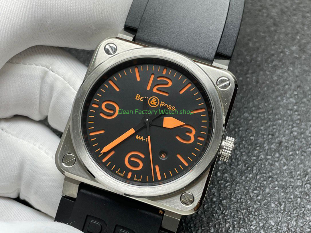 BRF Factory Bell & Ross BR 03 42mm Steel Rubber Strap Black Dial (7) BRF Factory Bell & Ross BR 03 42mm Steel Rubber Strap Black Dial (7)