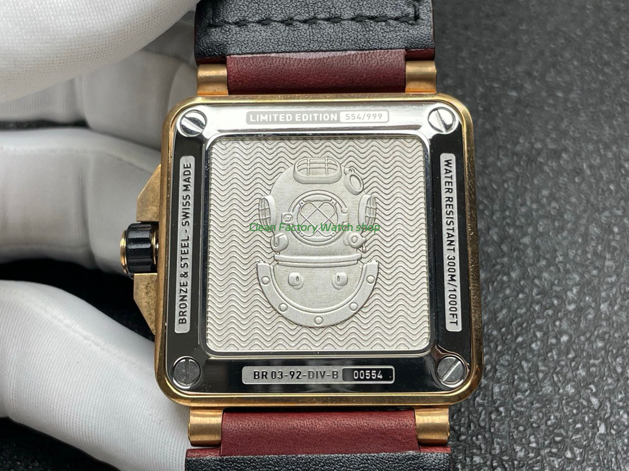BRF Factory Bell & Ross BR 03 BR0392-D-R-BRSCA 42mm Bronze Leather Strap Red Dial (4) BRF Factory Bell & Ross BR 03 BR0392-D-R-BRSCA 42mm Bronze Leather Strap Red Dial (4)