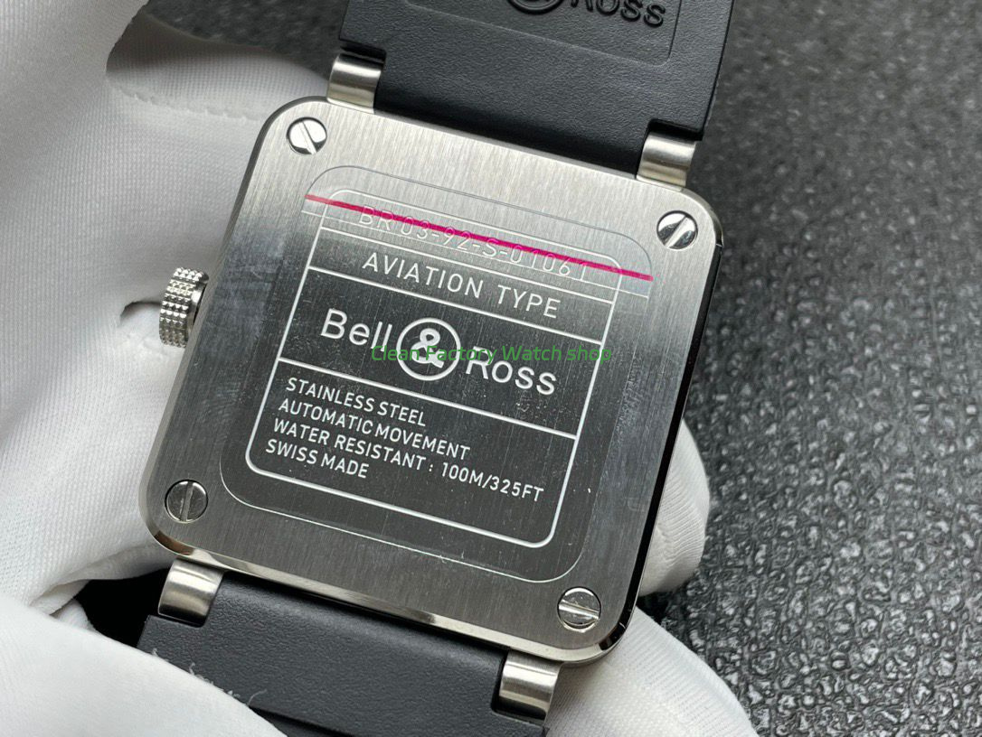BRF Factory Bell & Ross BR 03 BR03A-BL-STSRB 42mm Steel Rubber Strap Black Dial (4) BRF Factory Bell & Ross BR 03 BR03A-BL-STSRB 42mm Steel Rubber Strap Black Dial (4)