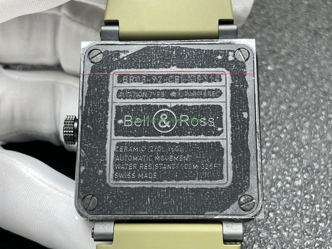 BRF Factory Bell & Ross BR 03 BR03A-MIL-CESRB 42mm Ceramic Rubber Strap Green Dial (3) BRF Factory Bell & Ross BR 03 BR03A-MIL-CESRB 42mm Ceramic Rubber Strap Green Dial (3)