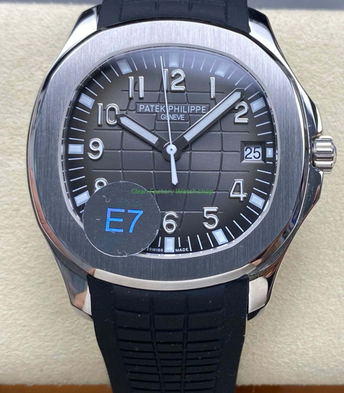 E7 Factory Patek Philippe Aquanaut 40mm 5167A-001 Black Rubber Strap Black Dial 1 E7 Factory Patek Philippe Aquanaut 40mm 5167A 001 Black Rubber Strap Black Dial 1 Clean Factory Watch