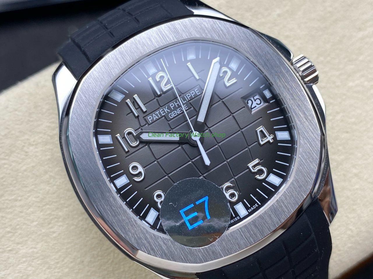 E7 Factory Patek Philippe Aquanaut 40mm 5167A-001 Black Rubber Strap Black Dial (2) E7 Factory Patek Philippe Aquanaut 40mm 5167A-001 Black Rubber Strap Black Dial (2)