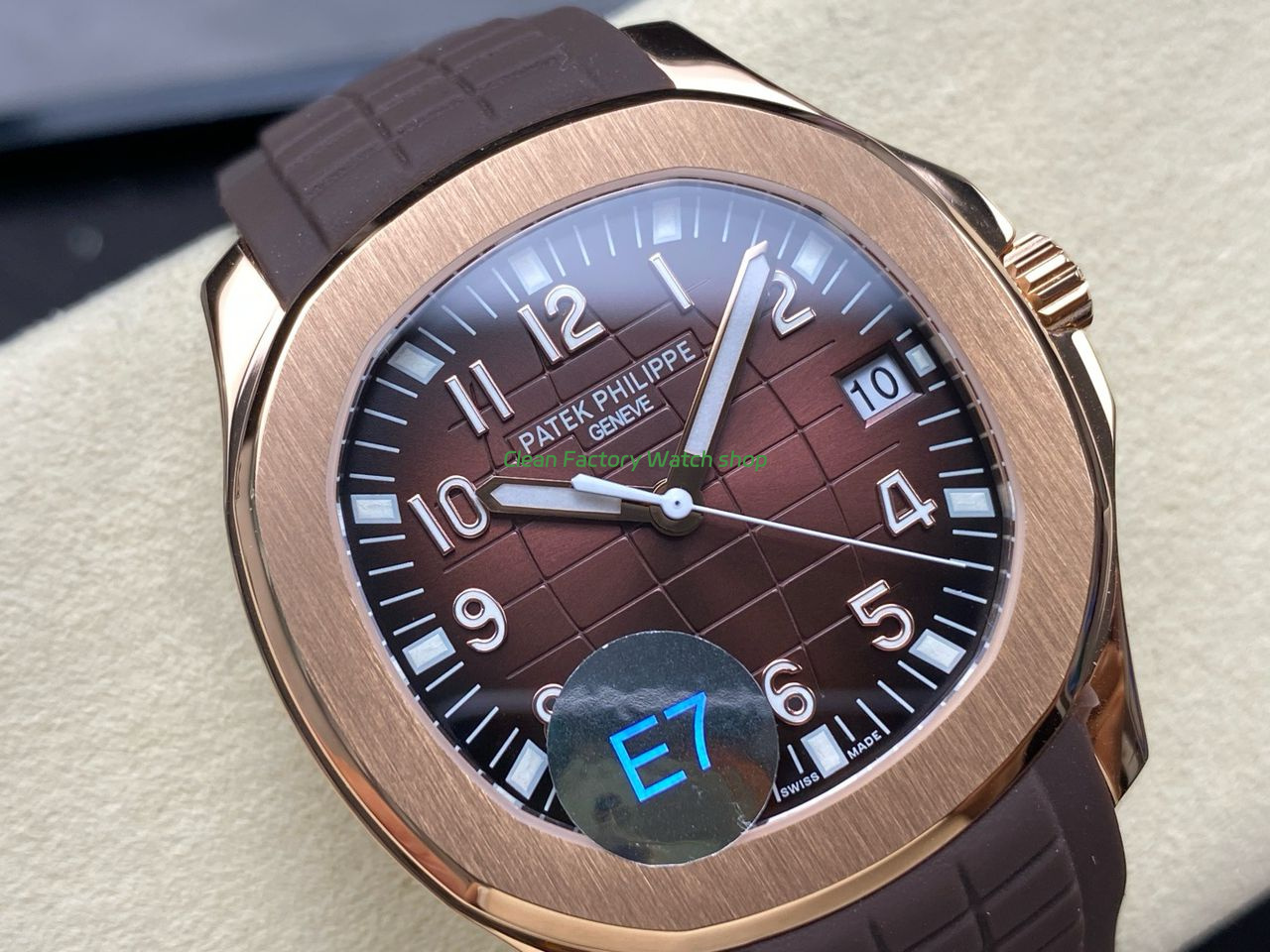 E7 Factory Patek Philippe Aquanaut 40mm 5167R-001 Rose Gold Rubber Strap Brown Dial (1) E7 Factory Patek Philippe Aquanaut 40mm 5167R-001 Rose Gold Rubber Strap Brown Dial (1)