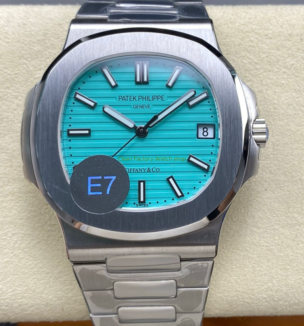 E7 Factory Patek Philippe Nautilus 57111A 018 40mm Tiffany Blue Dial 9 Clean Factory Watch
