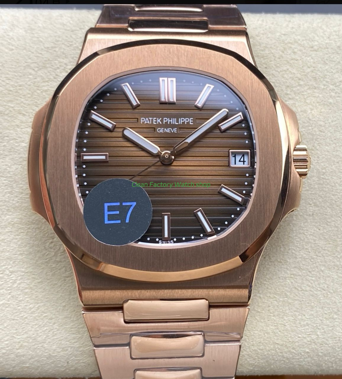 E7 Factory Patek Philippe Nautilus 57111R 001 40mm Rose Gold Brown Dial 2 Clean Factory Watch