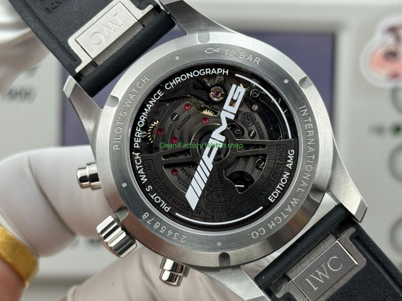 JP Factory IWC Pilot Chronograph IW388305 41mm Rubber Strap Arabic Numerals Black Dial (8) JP Factory IWC Pilot Chronograph IW388305 41mm Rubber Strap Arabic Numerals Black Dial (8)