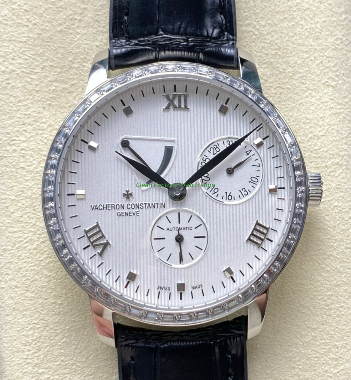 KM Factory Vacheron Constantin Patrimony 47200000G 9019 White Gold Diamond Bezel White Dial 1 Clean Factory Watch
