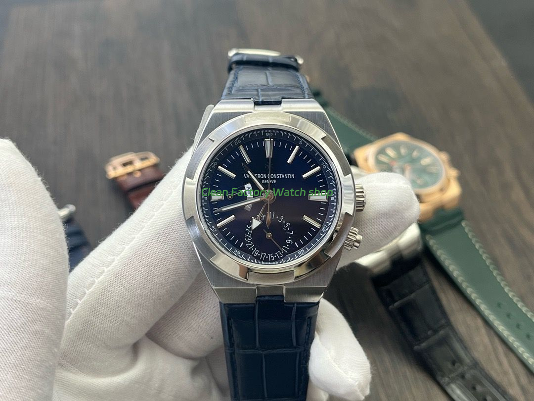 MKF Factory Vacheron Constantin Overseas Dual Time 7900V-110A-B334 Leather Strap Blue Dial 1 MKF Factory Vacheron Constantin Overseas Dual Time 7900V 110A B334 Leather Strap Blue Dial 7 Clean Factory Watch
