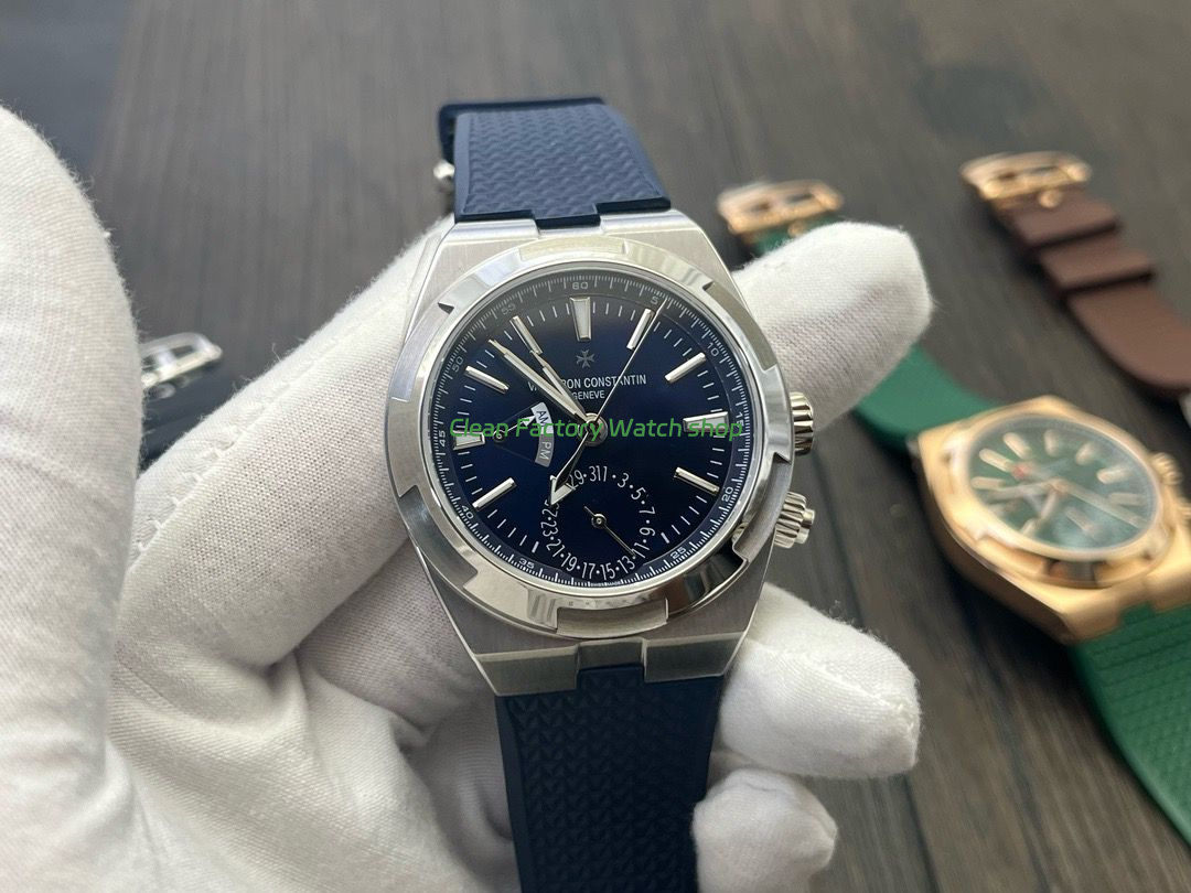 MKF Factory Vacheron Constantin Overseas Dual Time 7900V-110A-B334 Rubber Strap Blue Dial 1 MKF Factory Vacheron Constantin Overseas Dual Time 7900V 110A B334 Rubber Strap Blue Dial 4 Clean Factory Watch