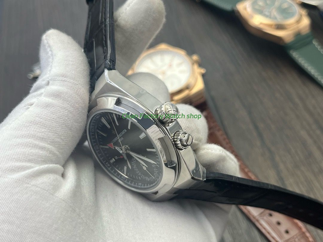 MKF Factory Vacheron Constantin Overseas Dual Time 7900V-110A-B546 Leather Strap Black Dial (3) MKF Factory Vacheron Constantin Overseas Dual Time 7900V-110A-B546 Leather Strap Black Dial (3)