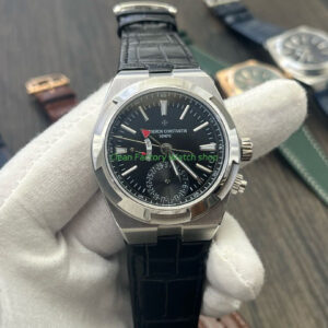MKF Factory Vacheron Constantin Overseas Dual Time 7900V-110A-B546 Leather Strap Black Dial
