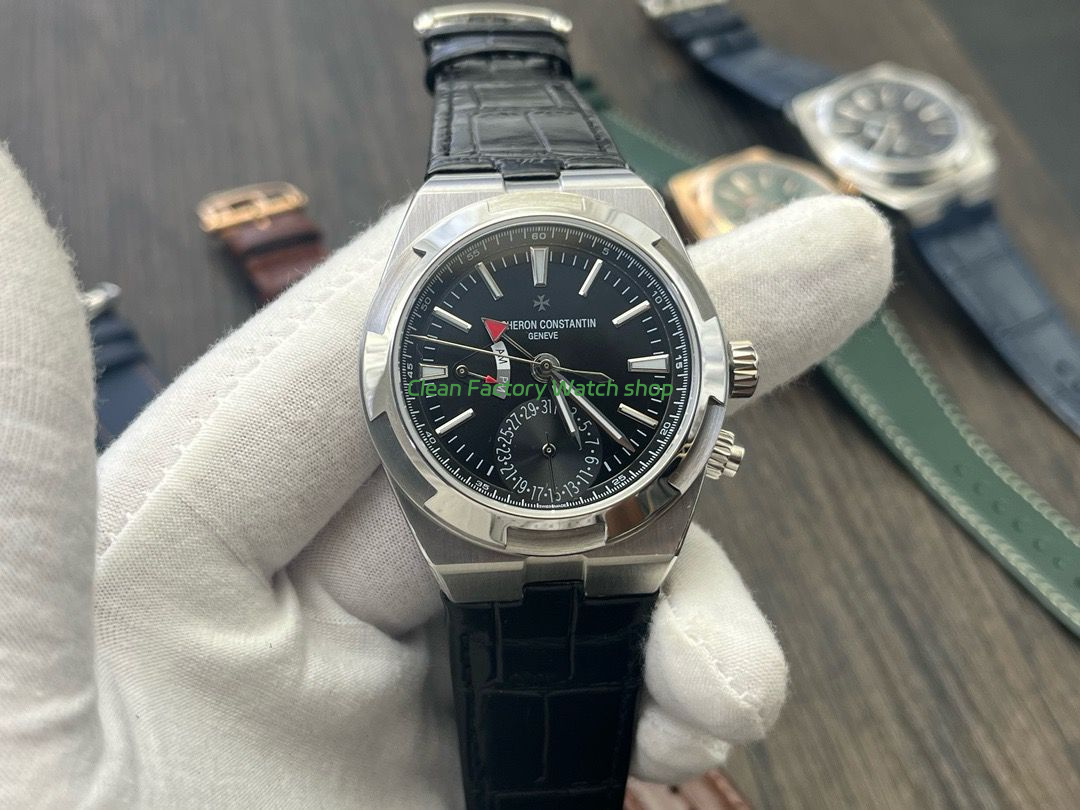 MKF Factory Vacheron Constantin Overseas Dual Time 7900V-110A-B546 Leather Strap Black Dial 1 MKF Factory Vacheron Constantin Overseas Dual Time 7900V 110A B546 Leather Strap Black Dial 7 Clean Factory Watch