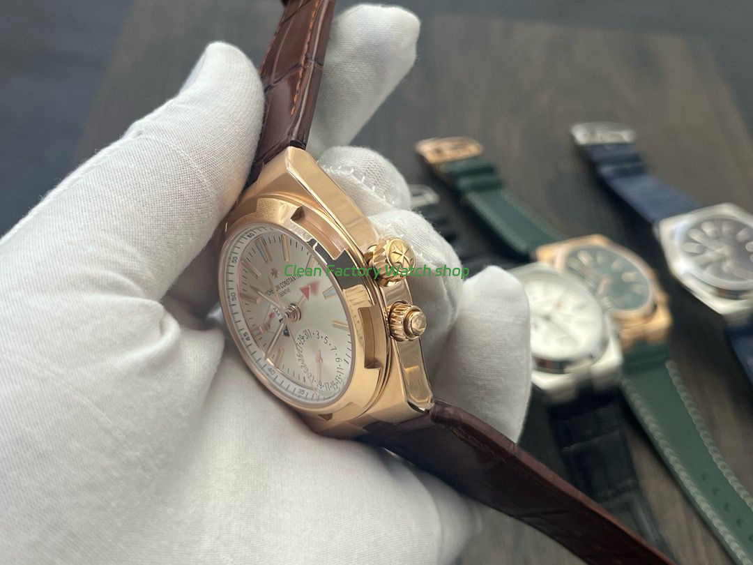 MKF Factory Vacheron Constantin Overseas Dual Time 7900V000R-B336 Leather Strap Rose Gold Silver Dial (2) MKF Factory Vacheron Constantin Overseas Dual Time 7900V000R-B336 Leather Strap Rose Gold Silver Dial (2)