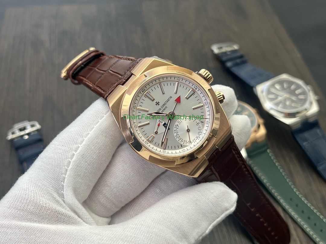 MKF Factory Vacheron Constantin Overseas Dual Time 7900V000R-B336 Leather Strap Rose Gold Silver Dial (3) MKF Factory Vacheron Constantin Overseas Dual Time 7900V000R-B336 Leather Strap Rose Gold Silver Dial (3)