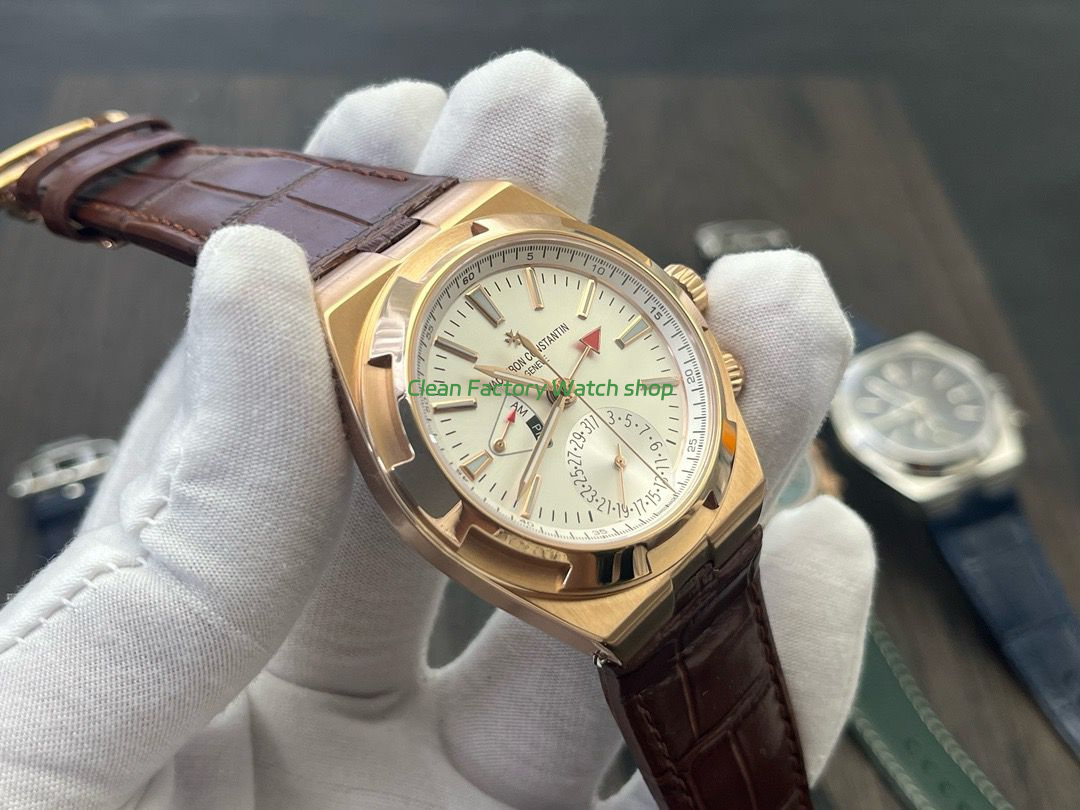 MKF Factory Vacheron Constantin Overseas Dual Time 7900V000R-B336 Leather Strap Rose Gold Silver Dial (4) MKF Factory Vacheron Constantin Overseas Dual Time 7900V000R-B336 Leather Strap Rose Gold Silver Dial (4)