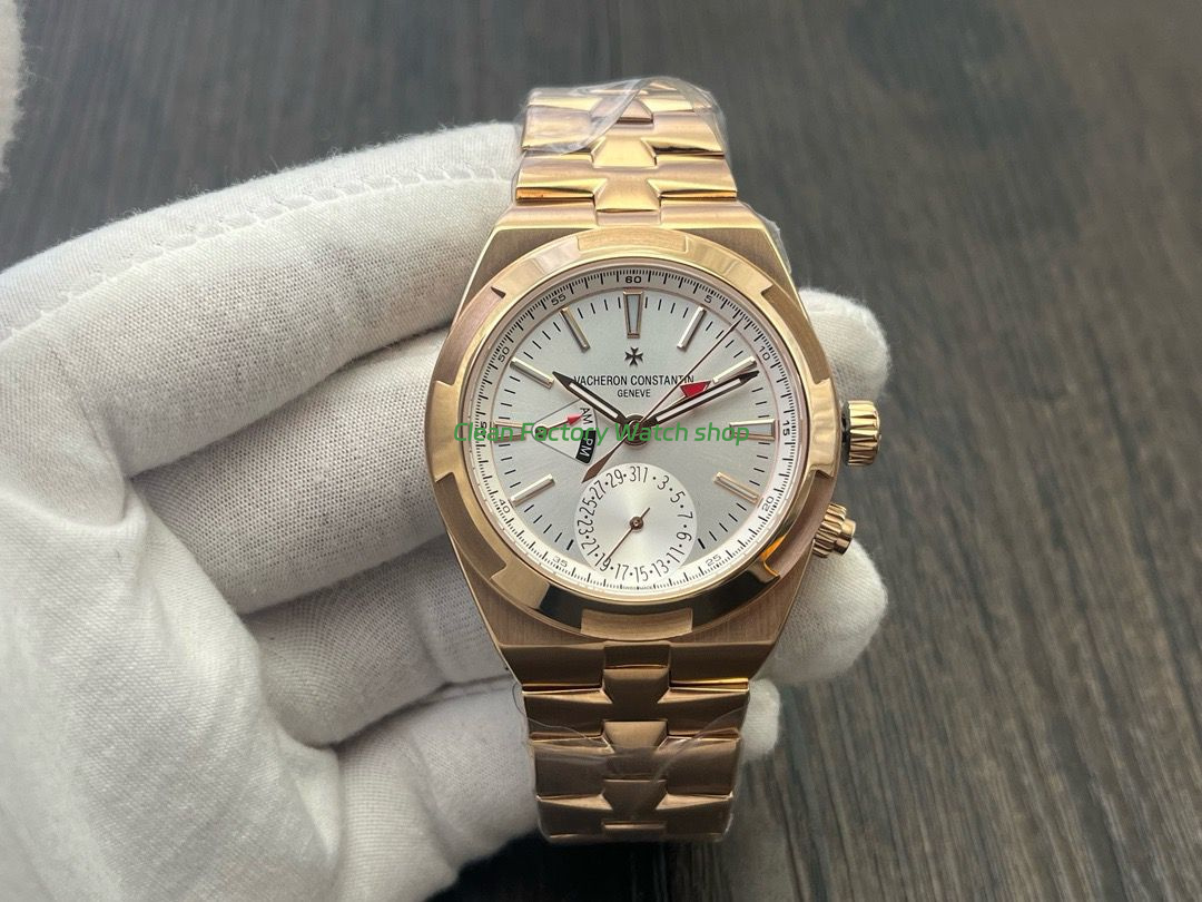 MKF Factory Vacheron Constantin Overseas Dual Time 7900V000R-B336 Rose Gold Silver Dial 1 MKF Factory Vacheron Constantin Overseas Dual Time 7900V000R B336 Rose Gold Silver Dial 4 Clean Factory Watch