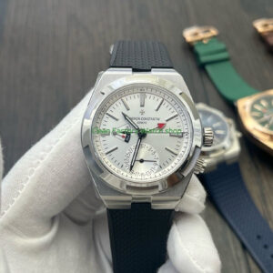 MKF Factory Vacheron Constantin Overseas Dual Time 7900V110A-B333 Rubber Strap Silver Dial